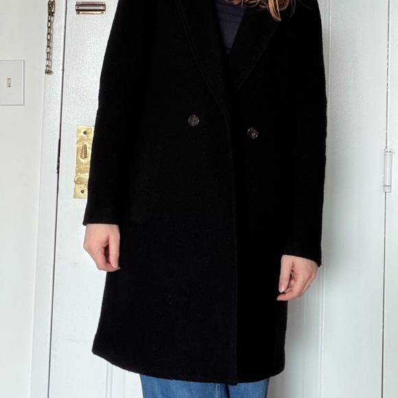 J. Crew Black Boiled Wool Coat - Picture 4 of 4